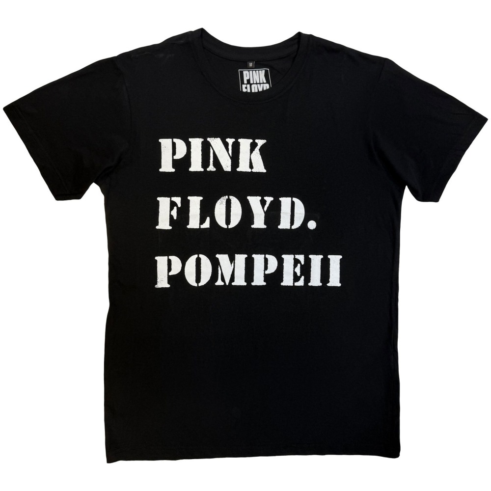 Pink Floyd - Pompeii Stencil Mens Tshirt - Black